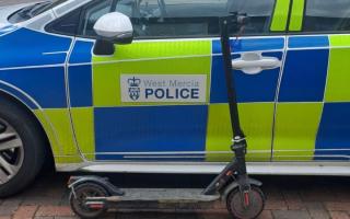 The Pershore e-scooter was seized.