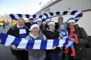 COME ON, CITY! Fans arrive for Worcester's FA Cup tie against Scunthorpe United