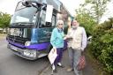A mobile library with users Beryl and Eric Curtis. Picture by Diane Vose