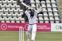 South African batsman Hashim Amla leaves a delivery against England Lions at New Road today.