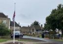 The flag outside the Almonry flies at half-mast following the death of Her Majesty The Queen