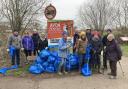 Litter-picking event held on Avon Meadows, the wetland nature reserve in Pershore, on Saturday, March 4.