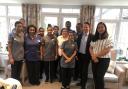 Brompton House Care Home staff with Nigel Huddleston