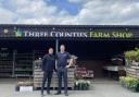 EXCITED: Brothers Rob and James Thompson outside Three Counties Produce Farm Shop