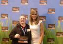 CELEBRITY: Business owner Angela Hayden with TV personality Amanda Holden at Crufts
