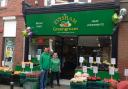 GOING GREEN: Rob Bowers and Karen Walden outside the Evesham Greengrocer