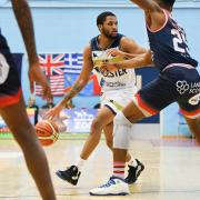 Cortez Edwards make his way through the Bristol defence in search of a basket. Picture: JS Sport Photography