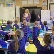 Harriett Baldwin met with year five pupils to discuss their concerns around the A46