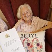 Beryl French turned 100 this month and received a card from the Queen, along with 100 from local schoolchildren