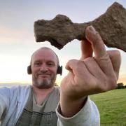Stephen Grey discovered an axe head buried in a field near Pershore