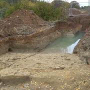 The possible Roman ford found near Evesham. Credit: Wychavon District Council