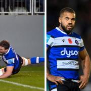 Ted Hill and Ollie Lawrence both won awards at Bath's end of season ceremony
