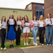 Students at Prince Henry's High School with their results.