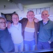 Former Pershore Secondary Modern pupils Paul Ludlow, Tony Bullock, Derek Felton and Dick Price.