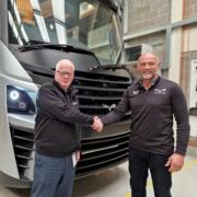 Mick Pegg, White Logistics commercial manager (left) and John McLeister, HVS chief commercial officer (right)