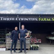 EXCITED: Brothers Rob and James Thompson outside Three Counties Produce Farm Shop