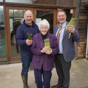 The Wychavon District Council's chairman had a hand at cutting the asparagus