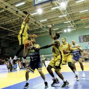 Miki Servera in action close to the basket for Worcester Wolves in the win over Glasgow Rocks. Picture: KEITH HUNT