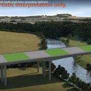 How the bridge would look across the river for the Hereford bypass