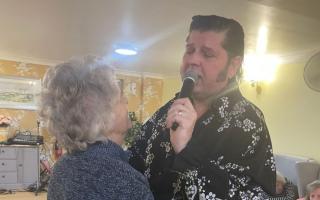 Willow Bank Care Home hosted an uncanny impersonator of the King of Rock n' Roll