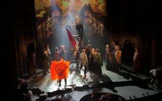 A performance of Les Miserables at the Sondheim Theatre was stopped when activists stormed the stage on October 5 last year, the hearing was told (Just Stop Oil/PA)
