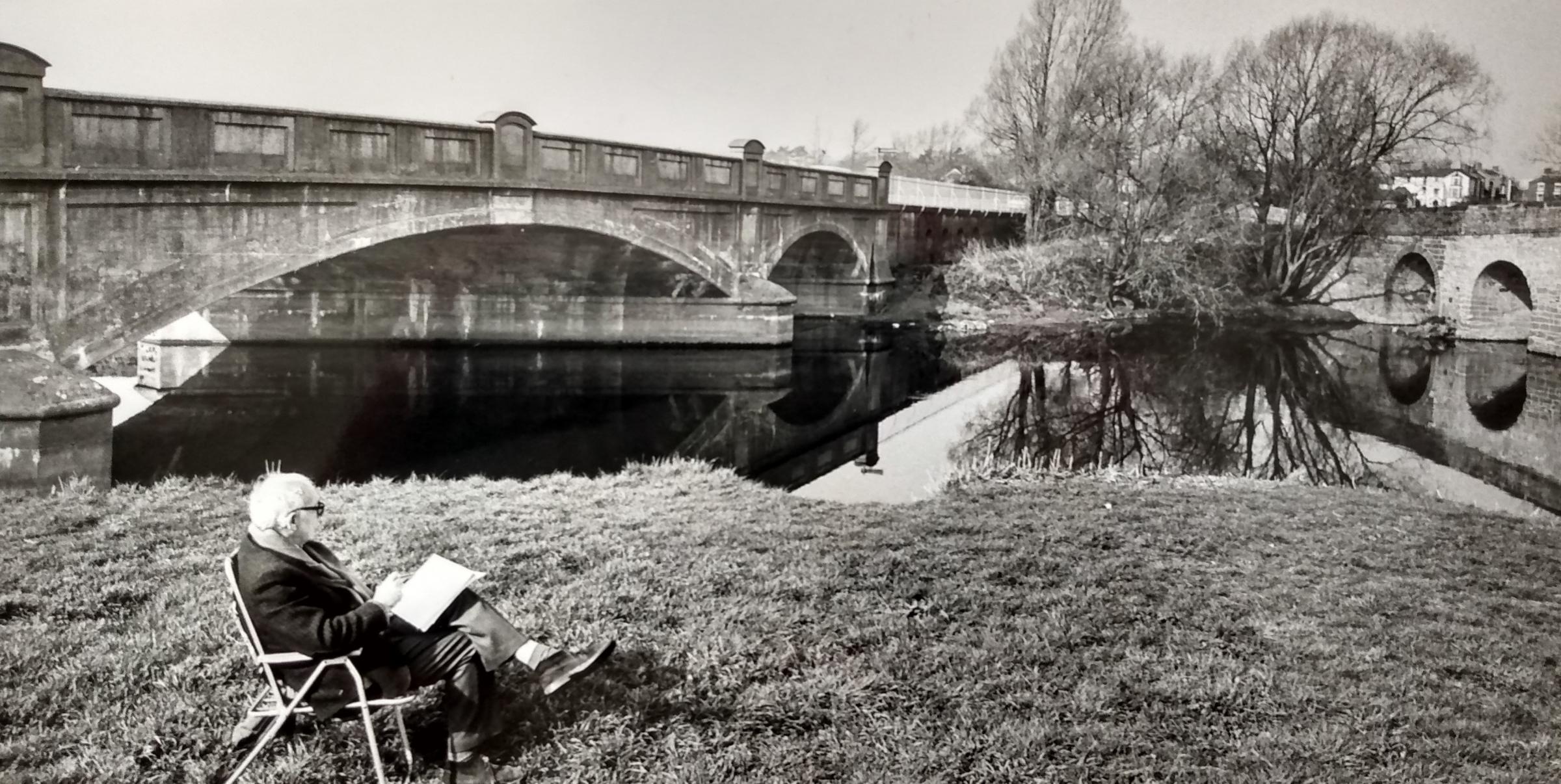 A beautifully serene image of Pershore’s bridges over the Avon