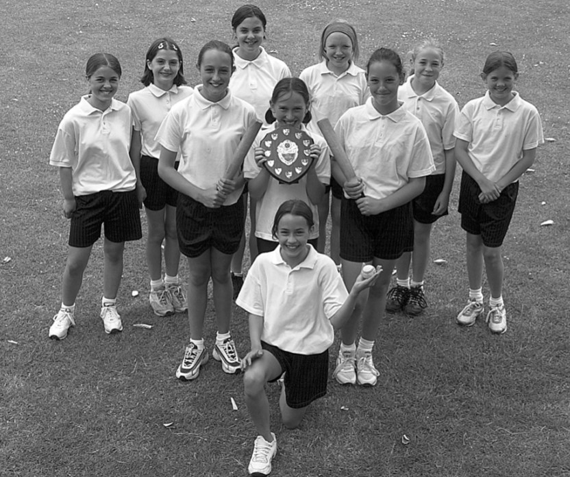 August 2003 and Year Six pupils at Blackminster School proved the best in South Worcestershire at the annual rounders tournament. Showing off the spoils of success are, front, Amy Mead, centre, Stephanie Kedward, Jenny Bell (captain) and Emily Cafearo.