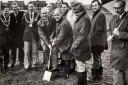The sod-cutting ceremony in November 1976 to mark the beginning of work on the new swimming pool for Evesham. Scheduled to open on New Year’s Day 1978, the project came in ahead of time and was open for use in December 1977. Sticking the spade in
