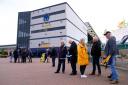 SUPPORT: Fans gather outside Sixways Stadium. Picture: PA
