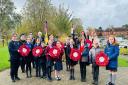 RESPECT: Pershore schoolchildren laying wreaths at Pershore Abbey