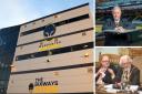 CONCERN: Worcester's mayor Adrian Gregson (bottom right) has called on the council to look into potentially seizing Sixways from new owners Atlas fronted by former chief executive Jim O'Toole (top right) and former player James Sandford