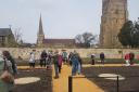 Evesham Abbey Gardens opened for the first time over the weekend following a £1.3 million restoration
