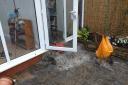 Raw sewage and rainwater pours out of Richard Pearce's home in Evesham