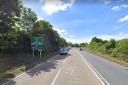 A tractor has overturned on the A46 Evesham bypass