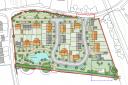 PLAN: The proposed layout of the 40 new homes in Honeybourne near Evesham