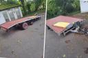 Abandoned trailer found near Pershore Bridge