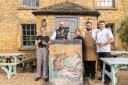 Honey Gregory, Stephen Davies, Michelle Beesley, Jordan Pelly and chef Marcin from The Mouse Trap Inn.