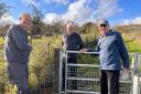 Evesham Rambling Club members installed a new kissing gate and additional fencing to the Evesham Vale Circular Walk 2