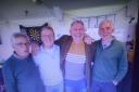 Former Pershore Secondary Modern pupils Paul Ludlow, Tony Bullock, Derek Felton and Dick Price.