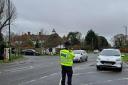 Police were seen with speed cameras on Green Hill in Evesham.