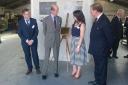 Managing director of Heartbeat UK Simon Langley (left) with the Duke of Kent, training academy director Amy Hodgetts and Worcestershire's Lord Lieutenant Patrick Holcroft.