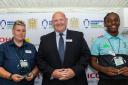 Kerry Simons, Phil Winstanley, Rugby Director at Premiership Rugby and Seth Mensah