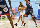 Cortez Edwards make his way through the Bristol defence in search of a basket. Picture: JS Sport Photography