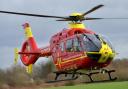 A motorcyclist was airlifted to hospital after being seriously hurt in a crash