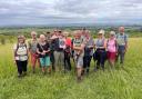Evesham Rambling Club members celebrate the town earning 'Walkers are Welcome' status