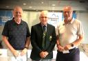 Seniors Captain Will Reading congratulate Winners David Kent (left) and Andy Vale.