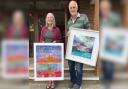 Rod and Barbara Perkins with some of their artwork which will be on display.