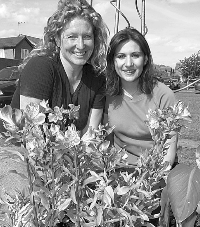 GARDENING celebrity Charlie Dimmock was in Bidford in August 2003 to make over a garden for the BBC programme Garden Invaders. Melina Sapanidis was the lucky resident who had her garden in Court Way transformed by the television team 