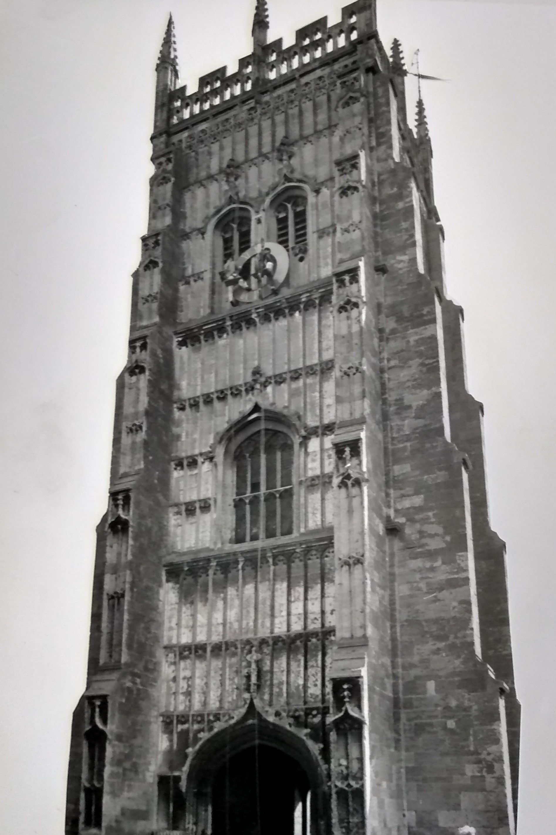 It’s August 1991 and restorers Chaz Morgan and George Edge called time on the Evesham Bell Tower clock while they carried out repairs