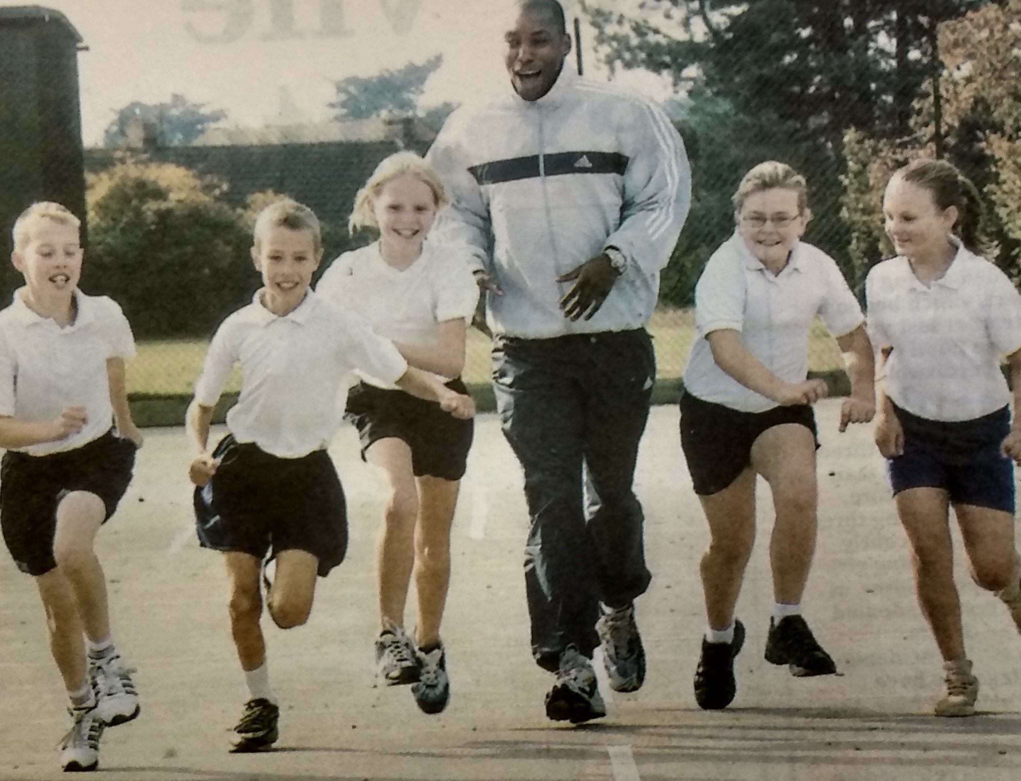 October 2003 and British Olympic bronze medallist Mark Richardson was a guest at Abbey Park Middle School